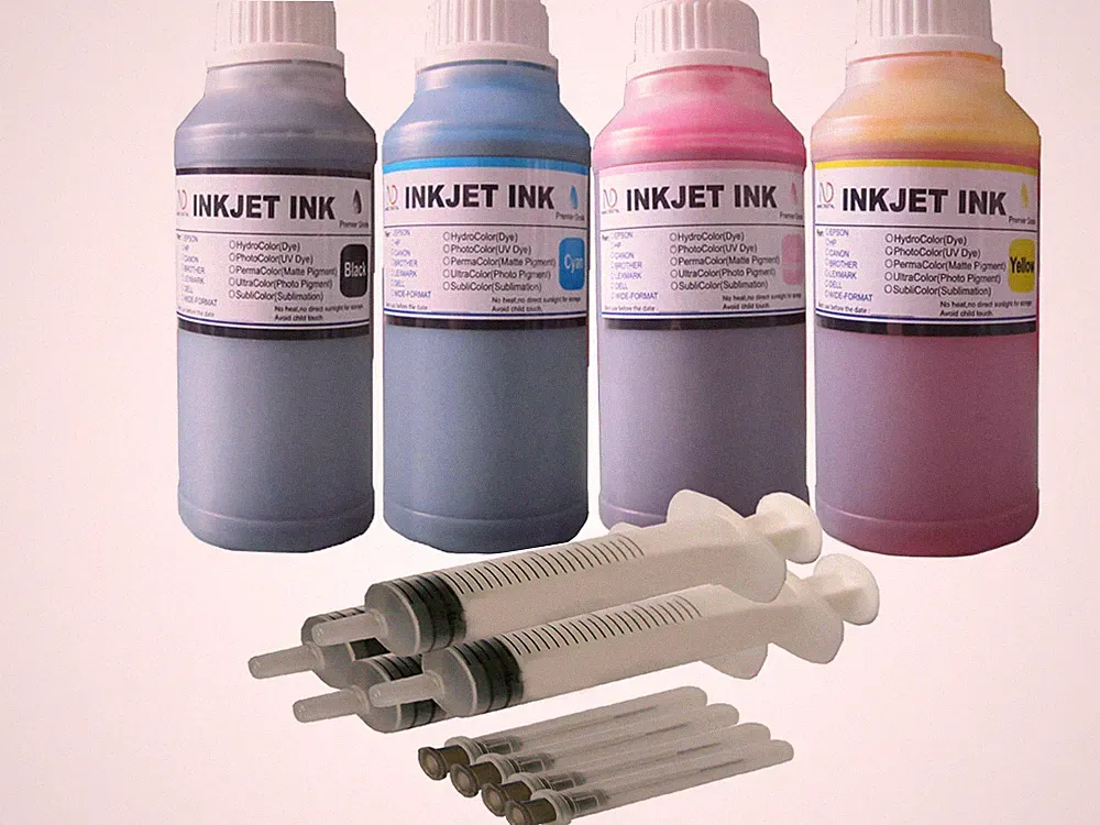 4x250ml ND® water-base Reactive Dye inkjet ink for any textile fabric printing