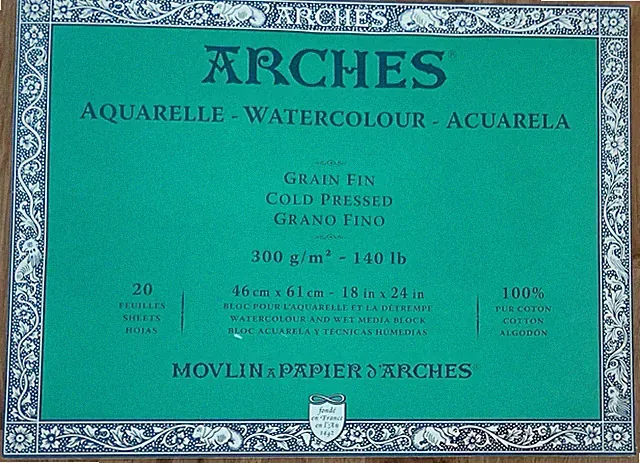 Arches Aquarelle Watercolor Block 140 lb. Cold Press 18 in. x 24 in.