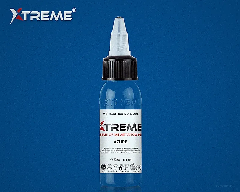 AZURE Blue Xtreme Ink Premium Bright Solid Color Tattoo Pigment Made in USA