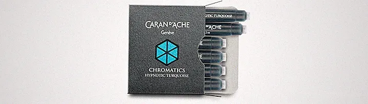 Caran d'Ache Ink Cartridges Hypnotic Turquoise Pack of 6 8021.191