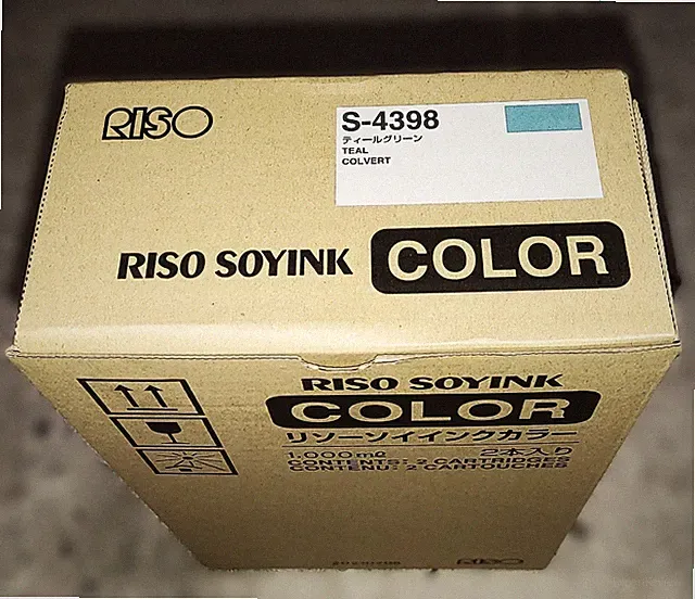 Genuine Riso S4398 Teal Ink Cartridge Pack of 2 GR1700/1750/2710/2750/3750/3770