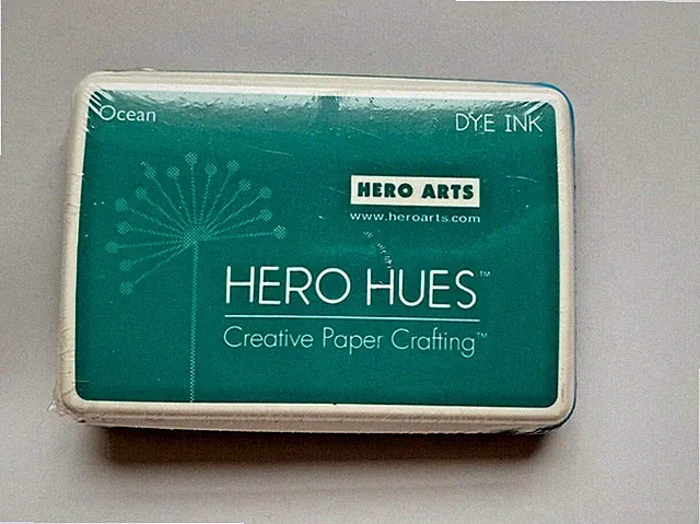 Hero Arts Hero Hues OCEAN Dye Ink Pad 3"x4" Teal Card Making Stamping SEE PIC