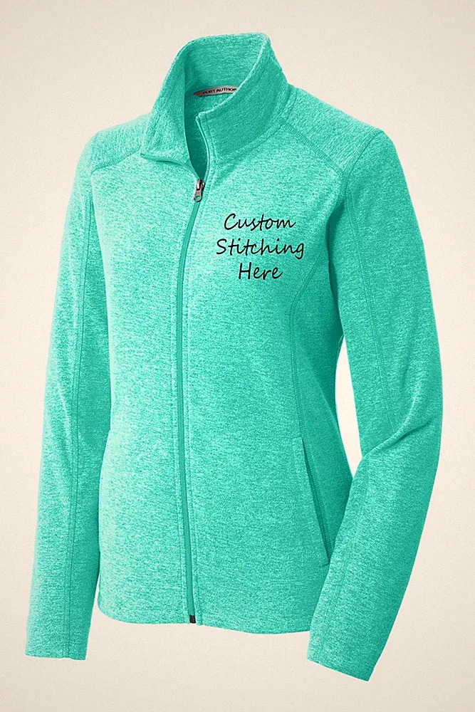 Ink Stitch Design Your Own Custom Logo Texts Stitching Women Microfleece Jackets