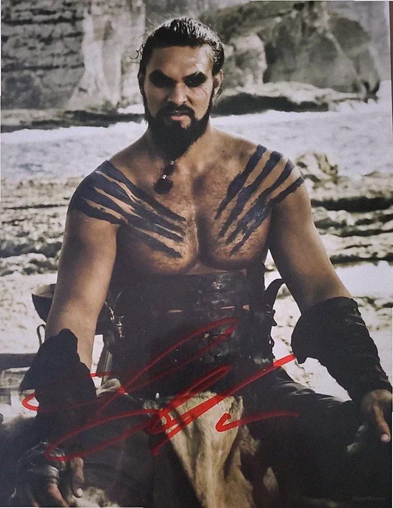 Jason MOMOA SIGNED AUTOGRAPHED 8x10 PHOTO MOVIE Aqua Man Coa In Red Ink